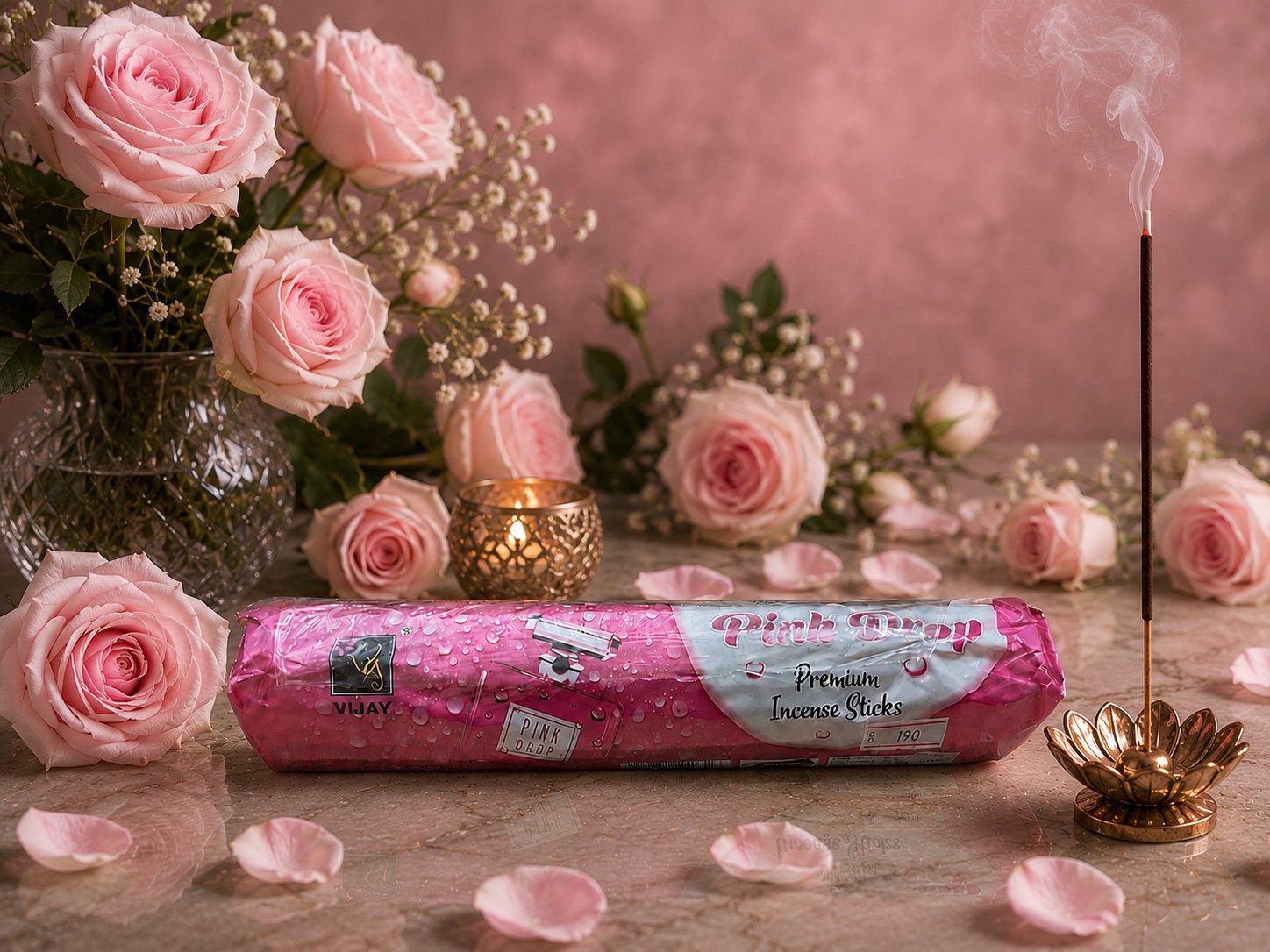Roll 225gm Pink drop