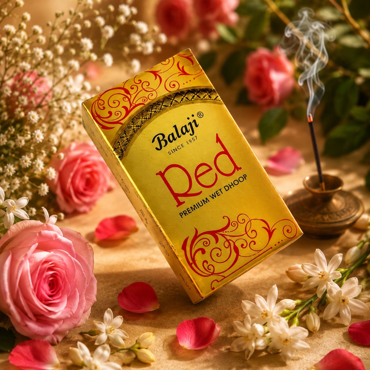 Red Wet Dhoop - 10 Sticks