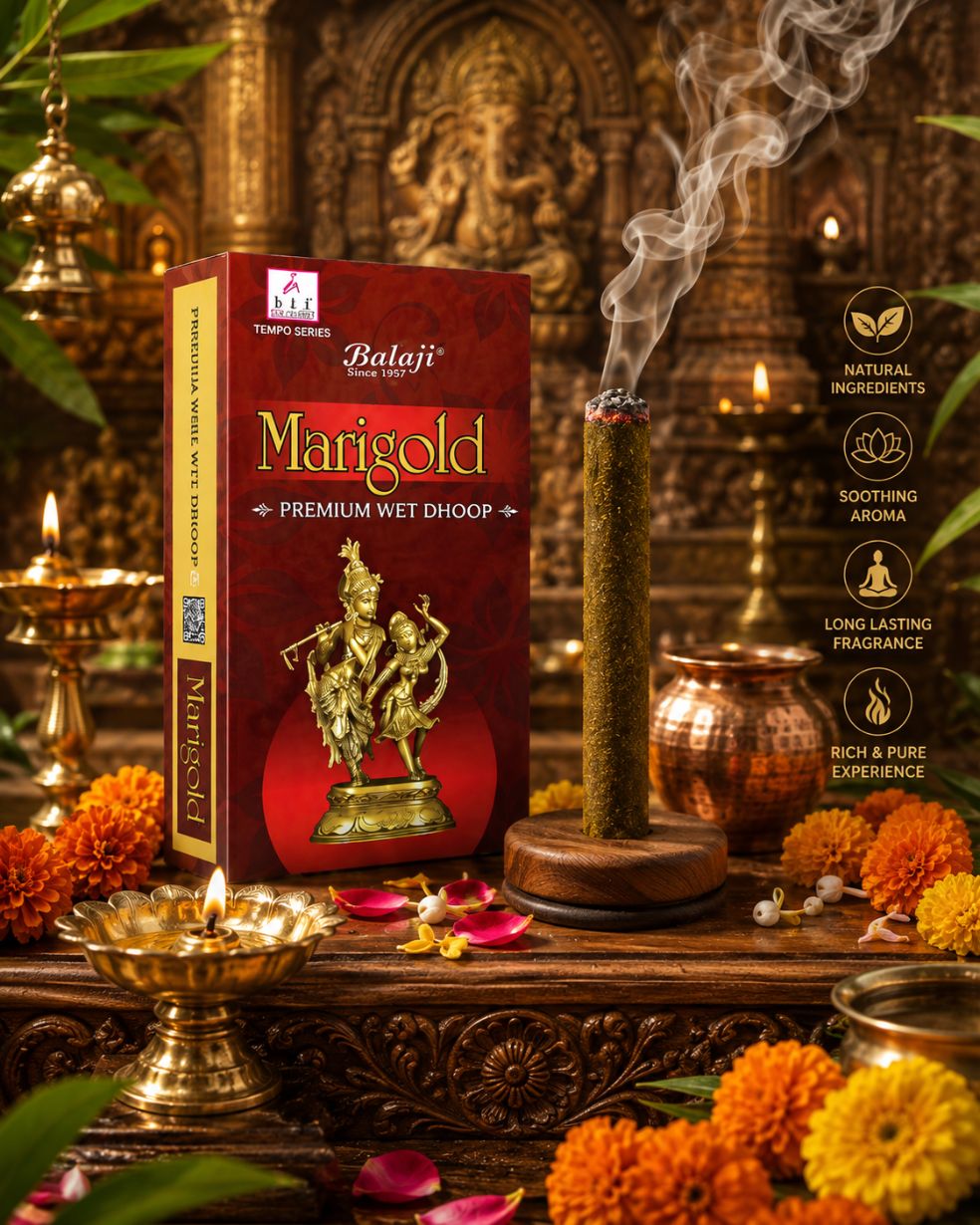 Marigold Wet Dhoop - 10 Sticks