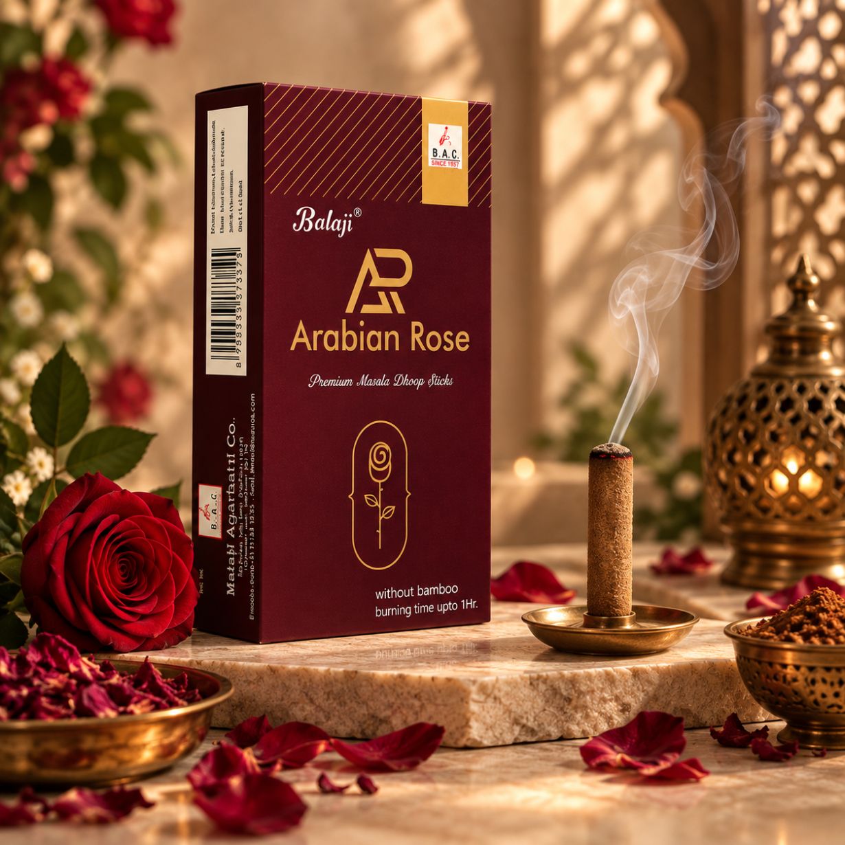 Arabian rose Thick Dhoop - 10 stick