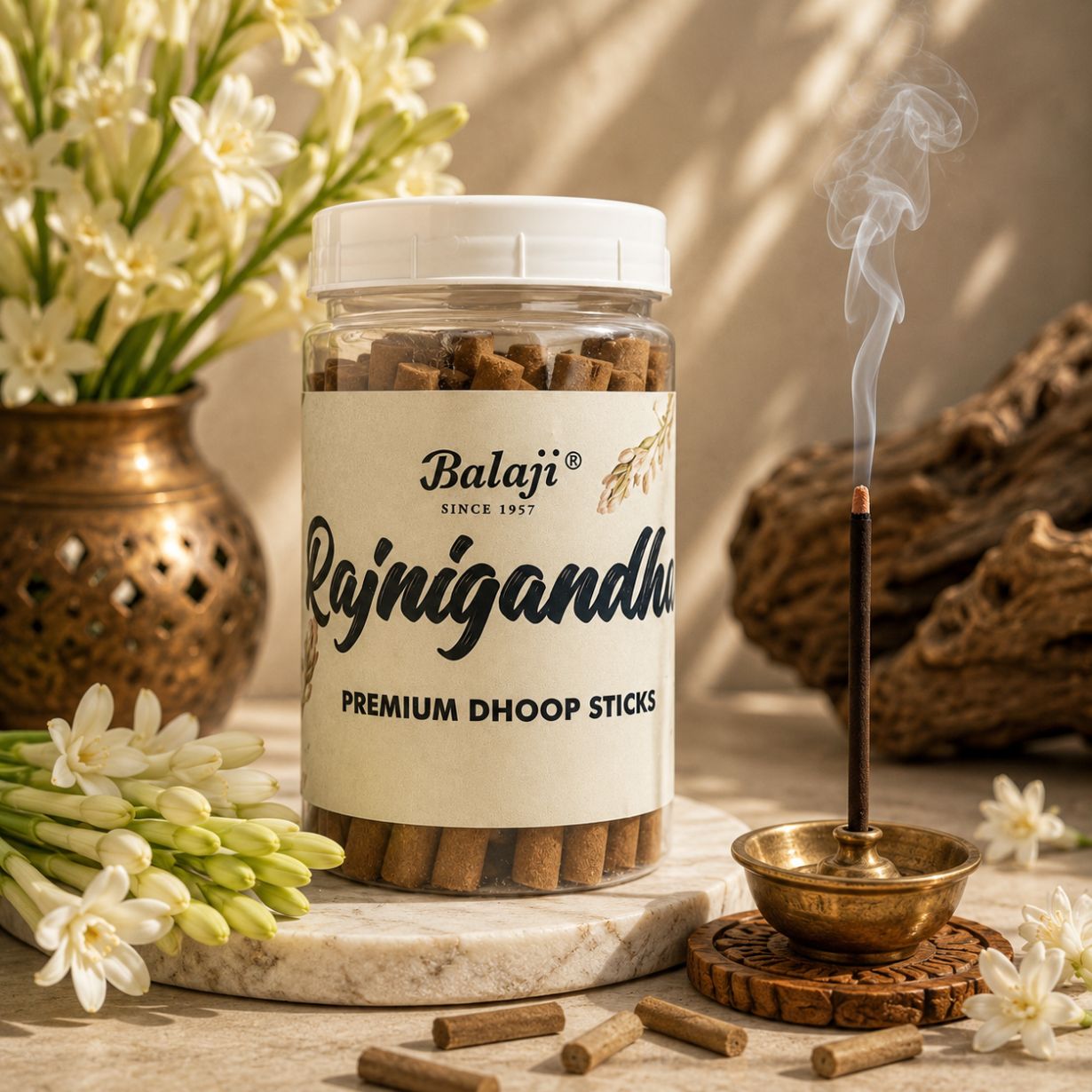 Rajanigandha Dhoop Stick - Jar