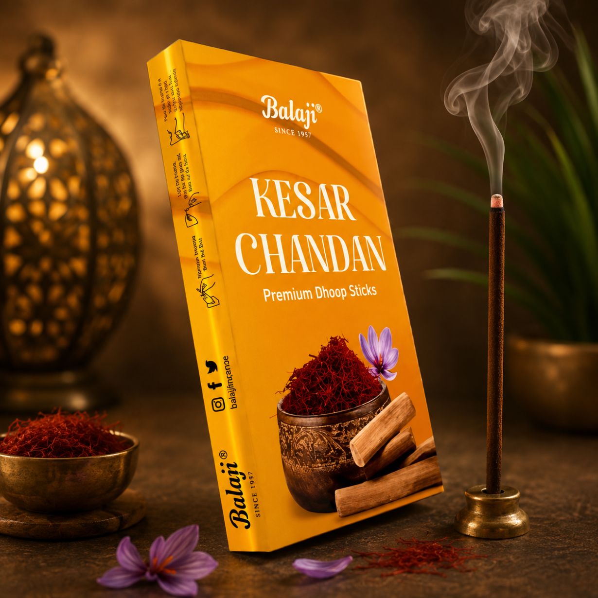 Kesar chandan small dhoop sticks