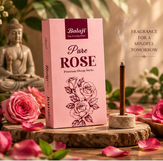 Pure Rose Small Dhoop Sticks