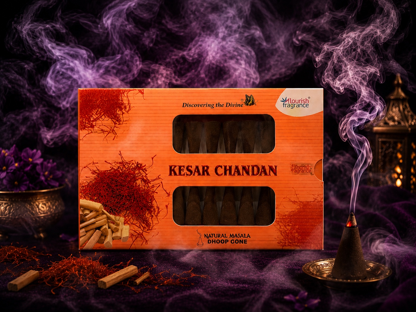 Kesar Chandan Dhoop - Cone