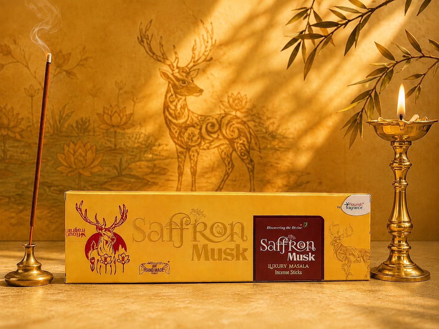 Saffron musk Incense - 50 Gms